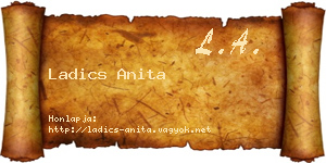 Ladics Anita névjegykártya